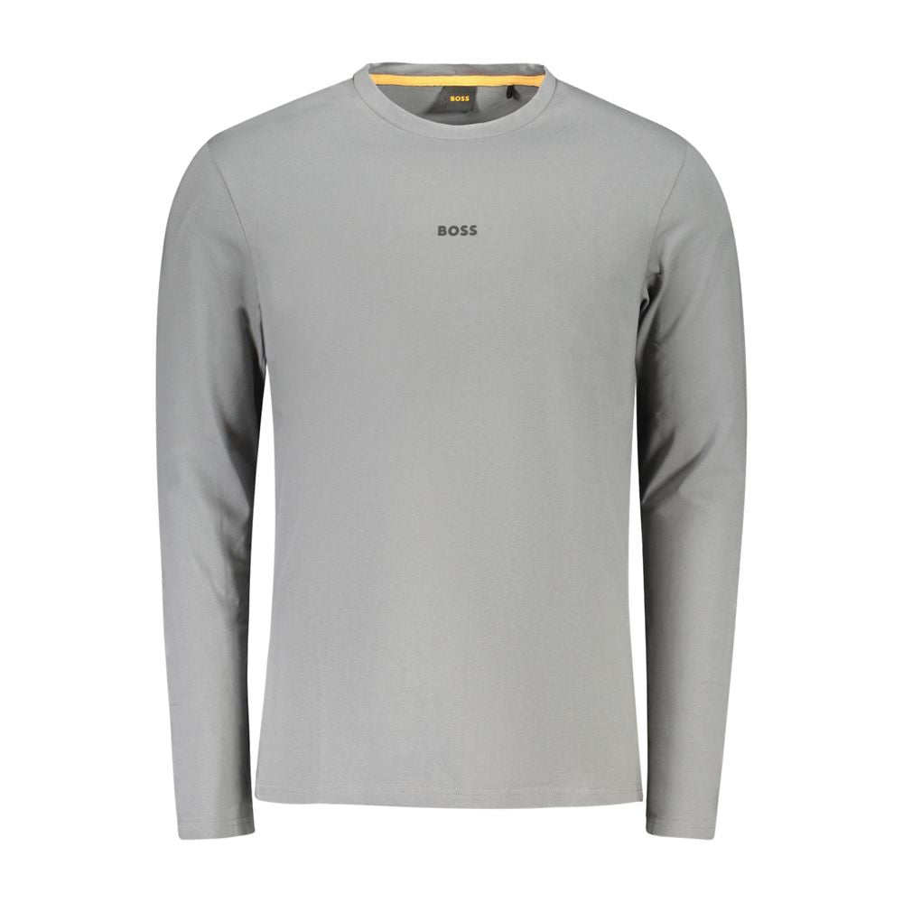 Hugo Boss Gray Cotton T-Shirt