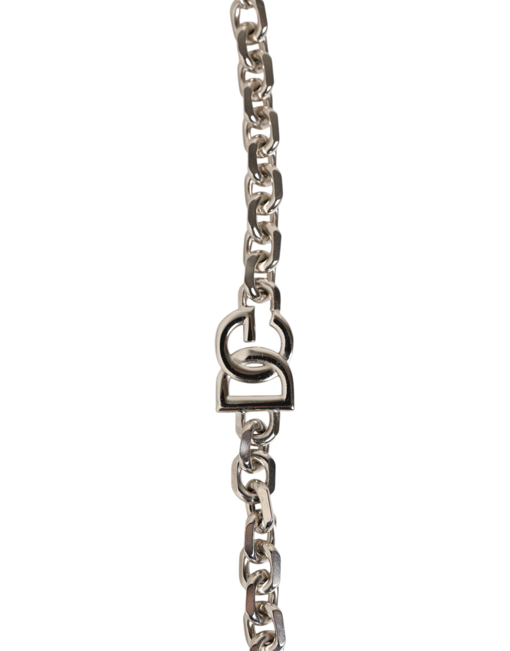 Dolce & Gabbana Black Leather Pearl Chain Bag Accessory Shoulder Strap - ClickThatClicks 