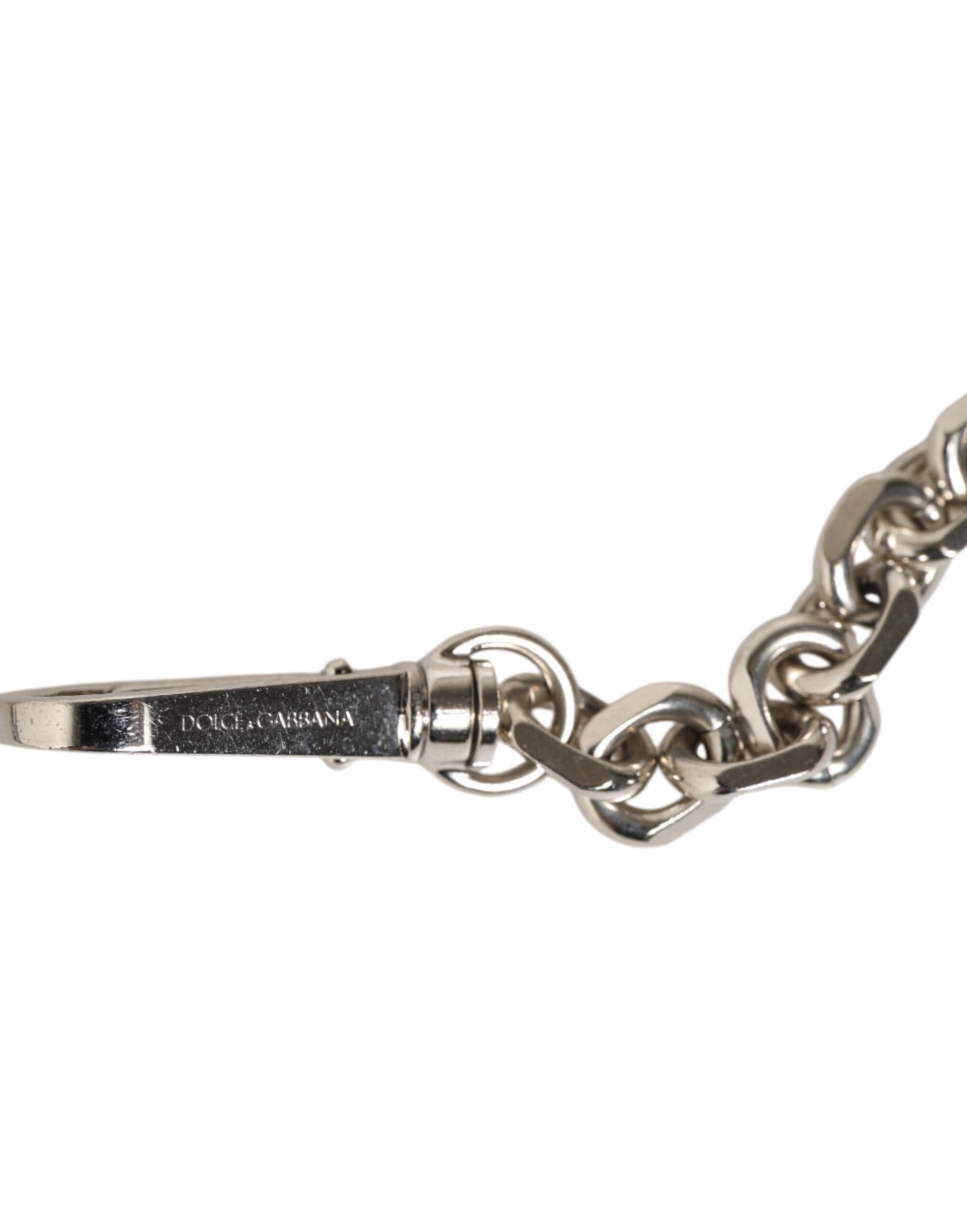 Dolce & Gabbana Black Leather Pearl Chain Bag Accessory Shoulder Strap - ClickThatClicks 