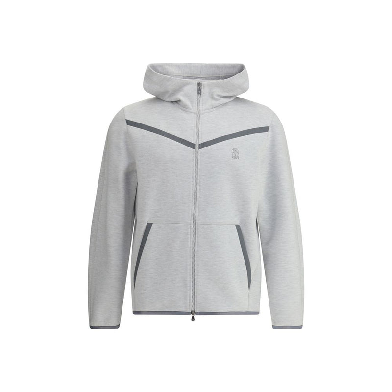 Brunello Cucinelli Gray Cotton Sweatshirt