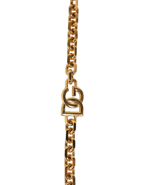 Dolce & Gabbana Black Leather Gold Chain Bag Accessory Shoulder Strap - ClickThatClicks 