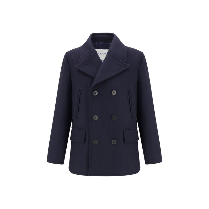 Burberry Blue Wool Coat