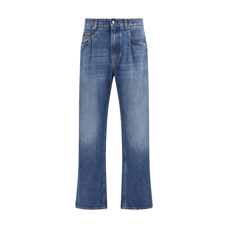 Dolce & Gabbana Blue Cotton Relaxed Fit Jeans