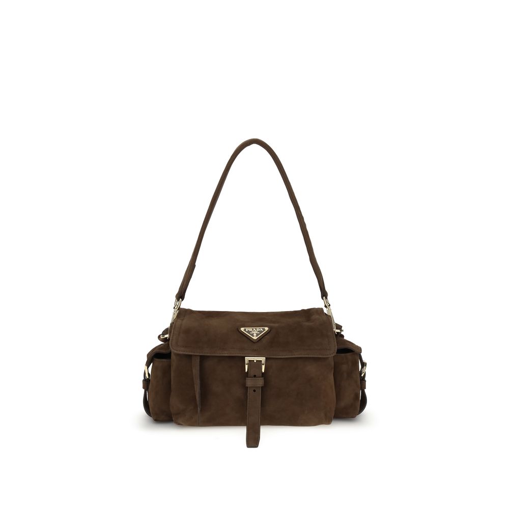 Prada Explore medium Suede Shoulder Bag