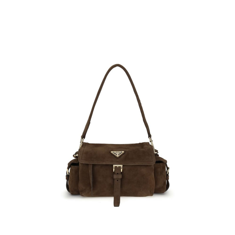 Prada Explore medium Suede Shoulder Bag