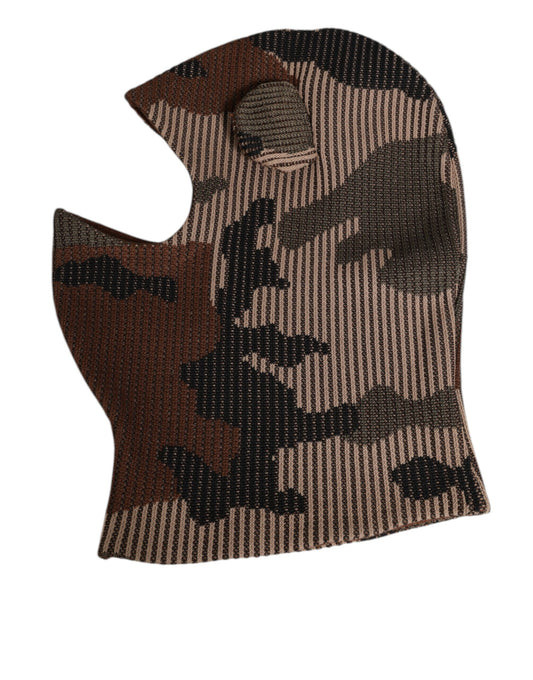 Dolce & Gabbana Multicolor Camouflage Balaclava Mask Men Cap One Size Hat - ClickThatClicks 