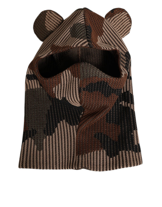 Dolce & Gabbana Multicolor Camouflage Balaclava Mask Men Cap One Size Hat - ClickThatClicks 