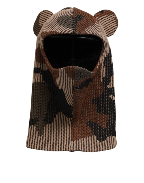 Dolce & Gabbana Multicolor Camouflage Balaclava Mask Men Cap One Size Hat - ClickThatClicks 