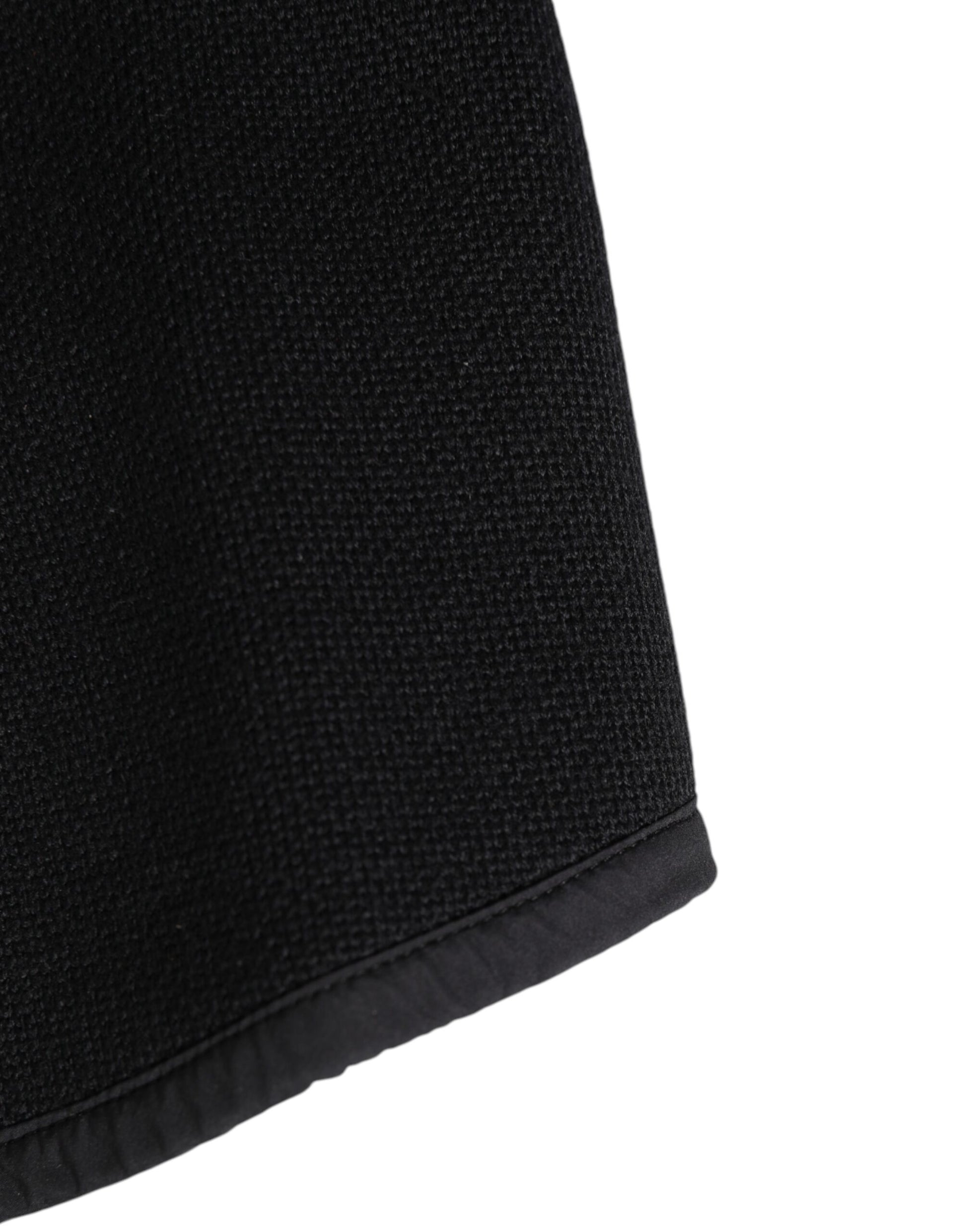 Dolce & Gabbana Black Lace Stole Knitted DG Logo Men One Size  Scarf - ClickThatClicks 