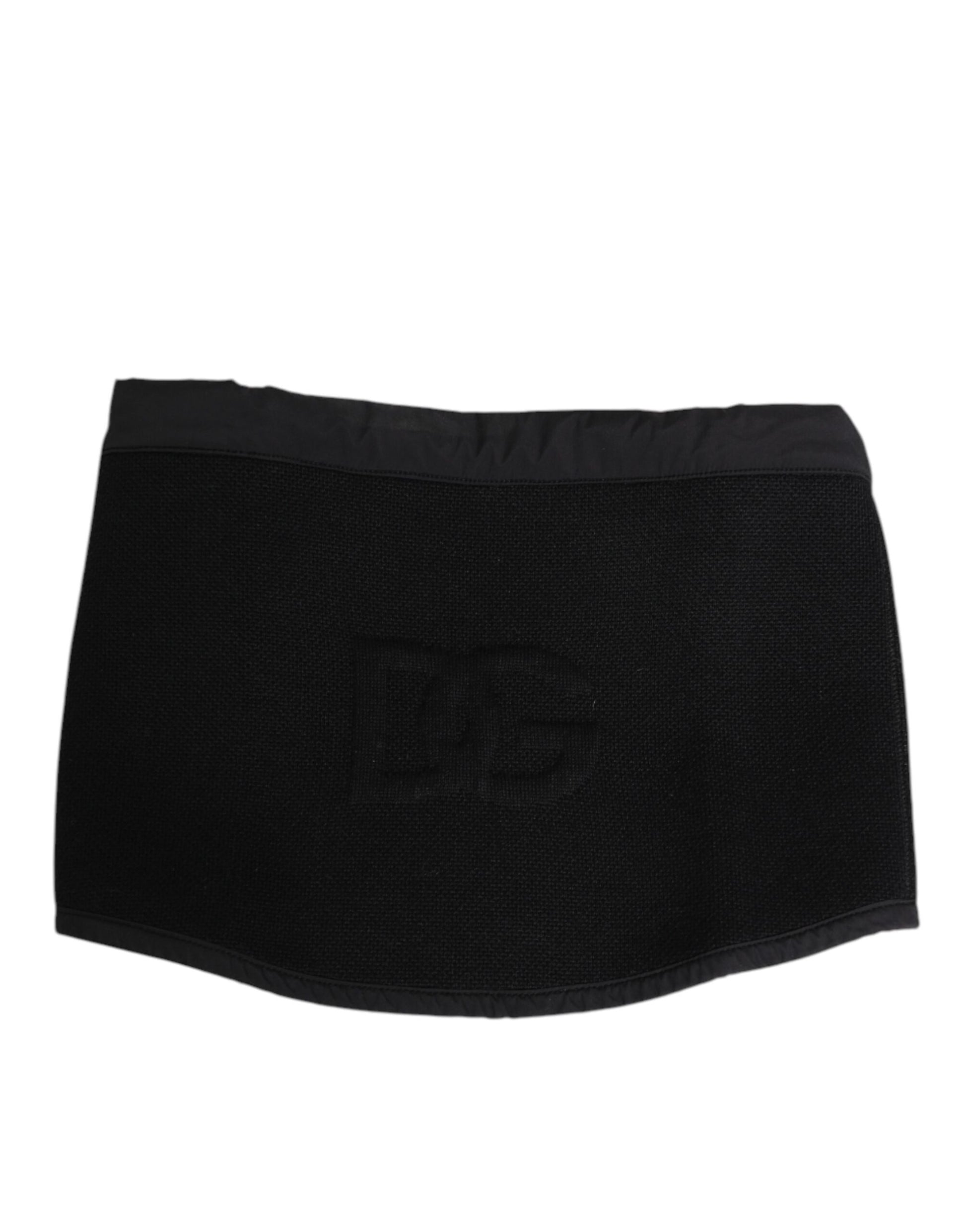 Dolce & Gabbana Black Lace Stole Knitted DG Logo Men One Size  Scarf - ClickThatClicks 