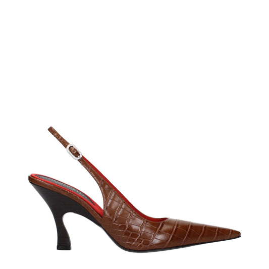 Stella McCartney Brown Leather High Heel Pumps - ClickThatClicks 
