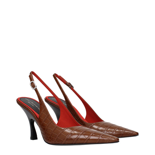 Stella McCartney Brown Leather High Heel Pumps - ClickThatClicks 