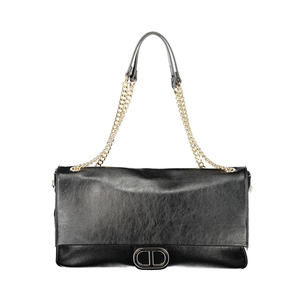 Twinset Nero Poliuretano Woman Shoulder Bag - ClickThatClicks 