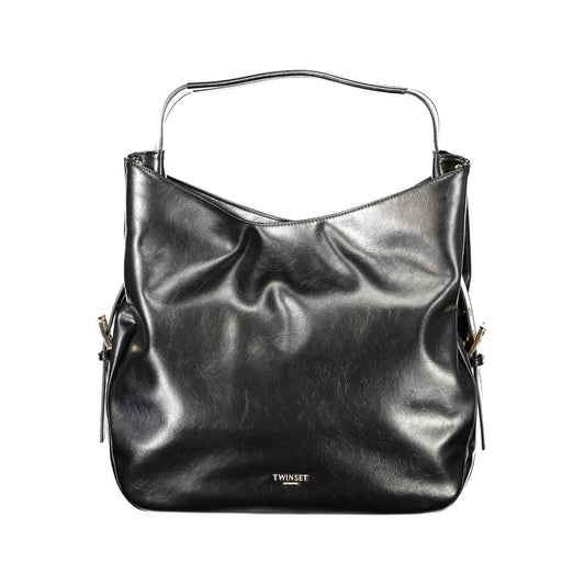 Twinset Black Polyurethane Women Hobo Bag - ClickThatClicks 