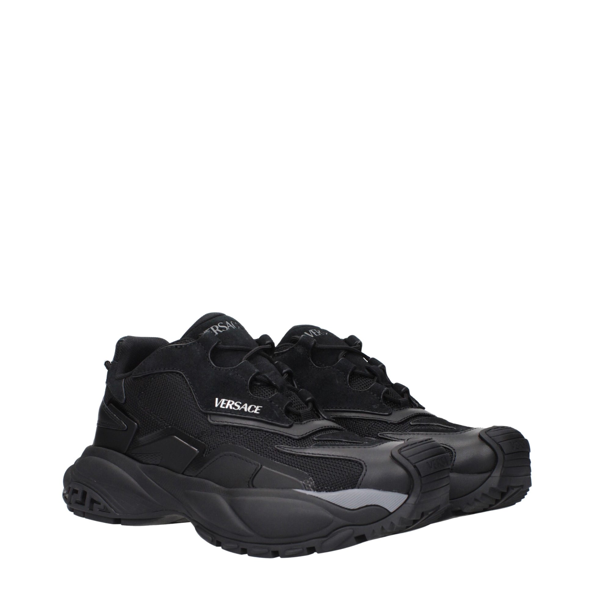 Versace Black Fabric Athletic Sneakers - ClickThatClicks 