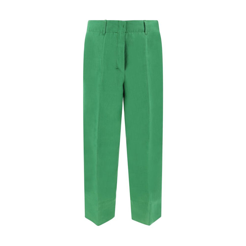 Max Mara Green Linen Casual Pants
