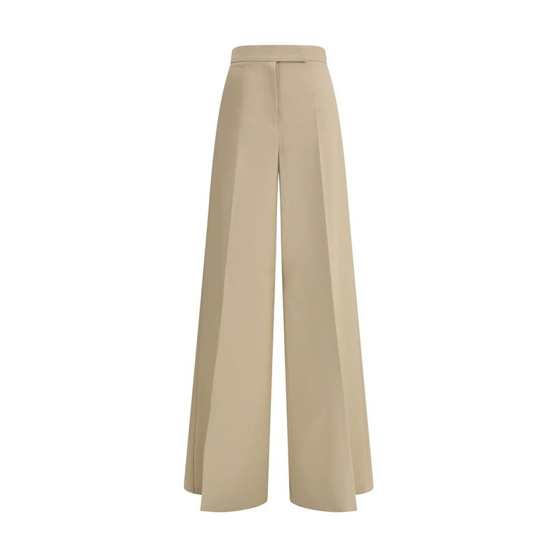 Max Mara Beige Cotton Casual Pants