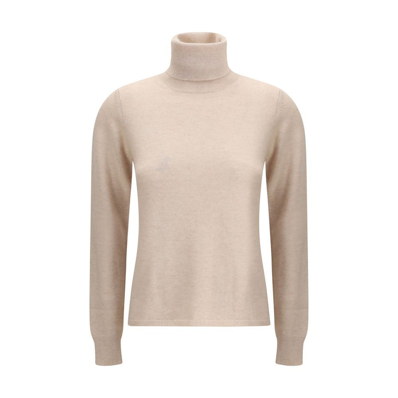 Max Mara Beige Wool Turtleneck