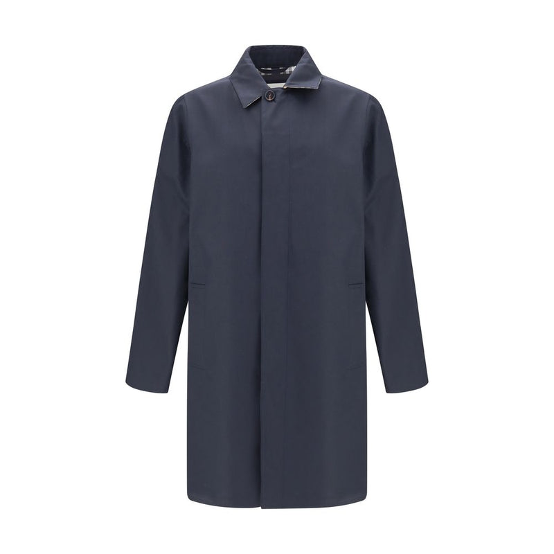 Burberry Blue Cotton Coat