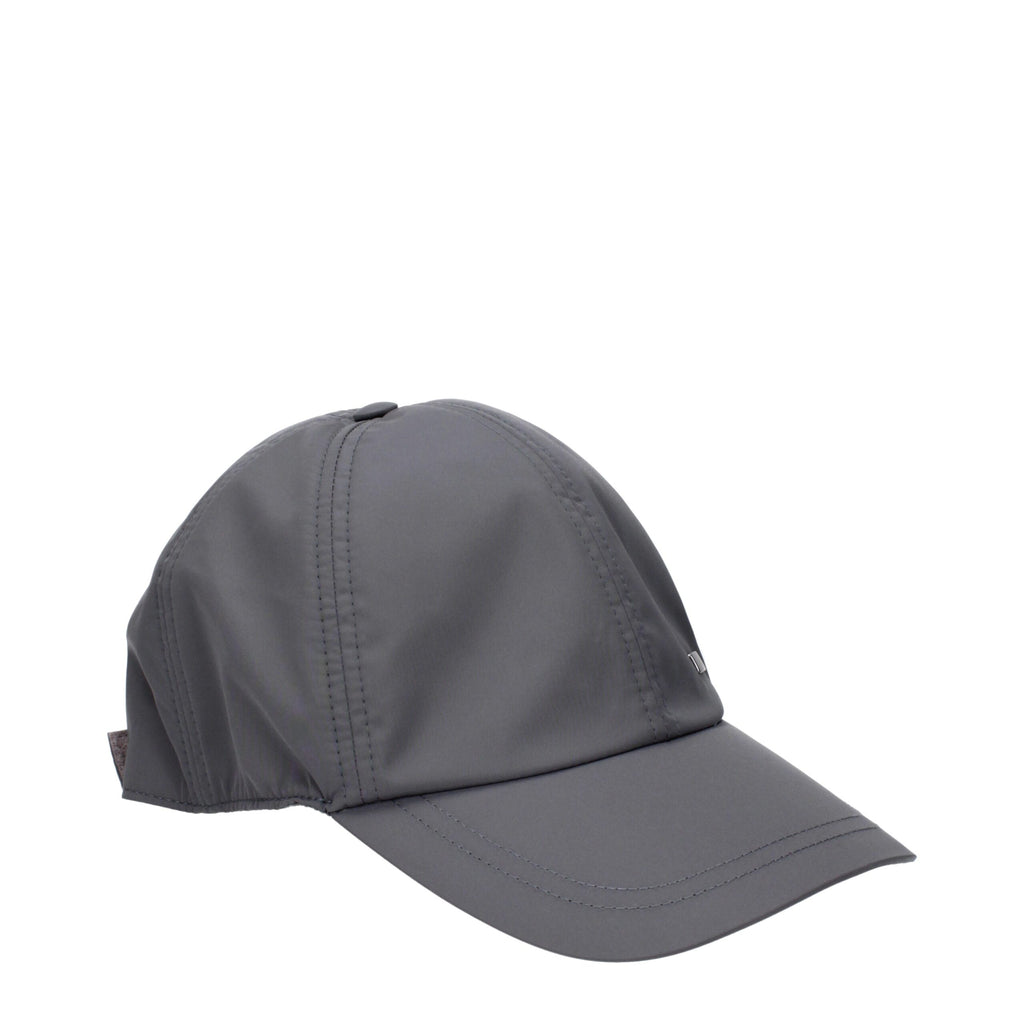 Herno Gray Polyester Caps (Baseball Hat)