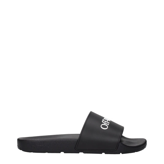 Off-White Black Cotton Slippers - ClickThatClicks 