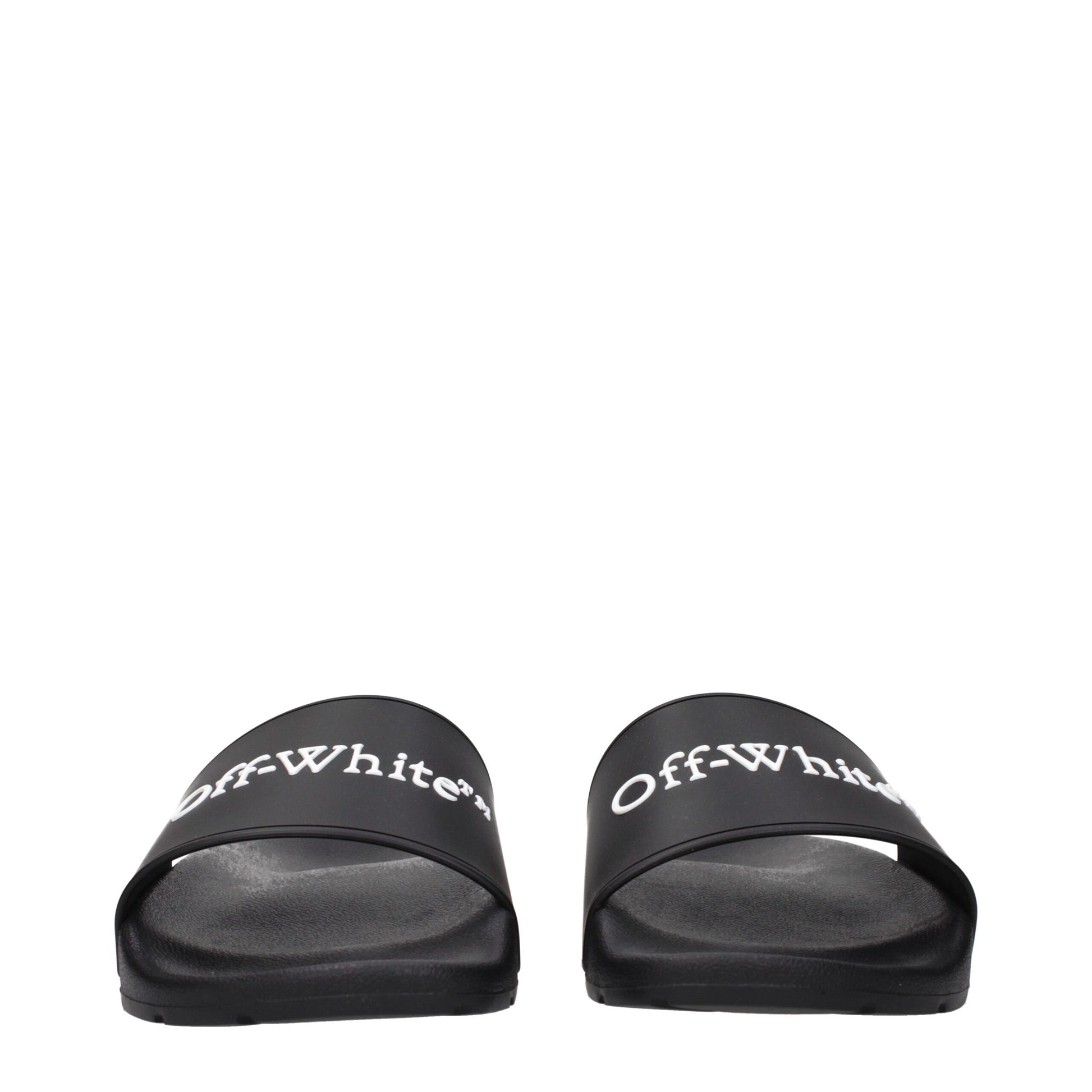 Off-White Black Cotton Slippers - ClickThatClicks 