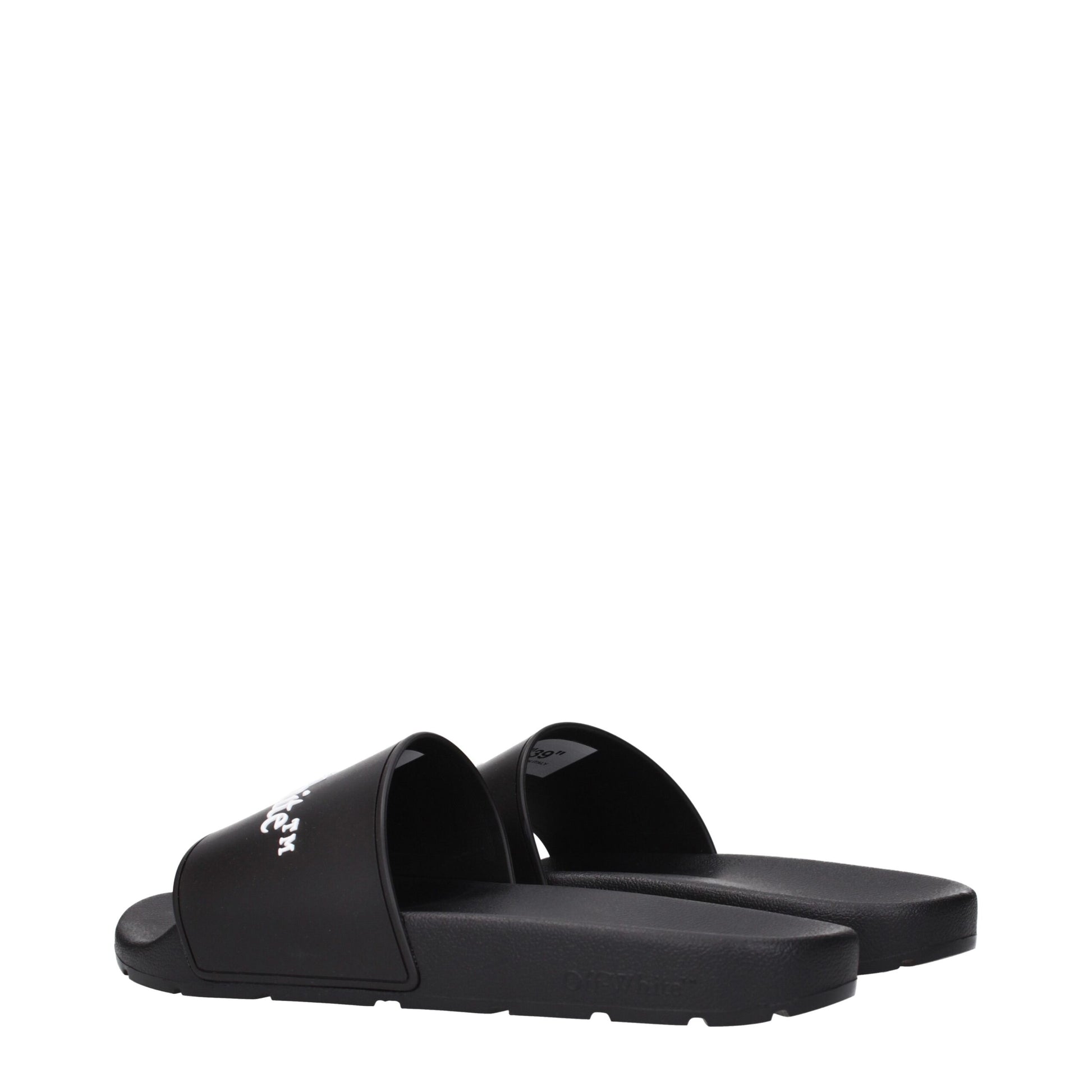 Off-White Black Cotton Slippers - ClickThatClicks 