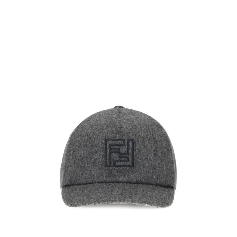 Fendi Gray Wool Cap (Baseball Hat)