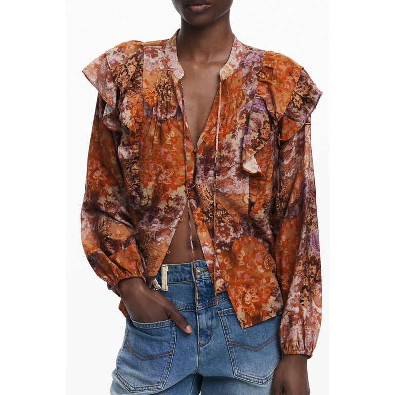 Desigual Orange Viscose Women Shirt