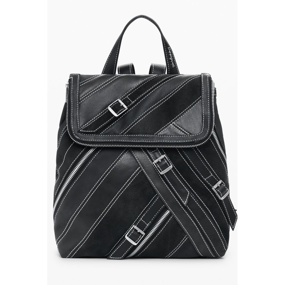 Desigual Black Polyurethane Women Backpack - ClickThatClicks 