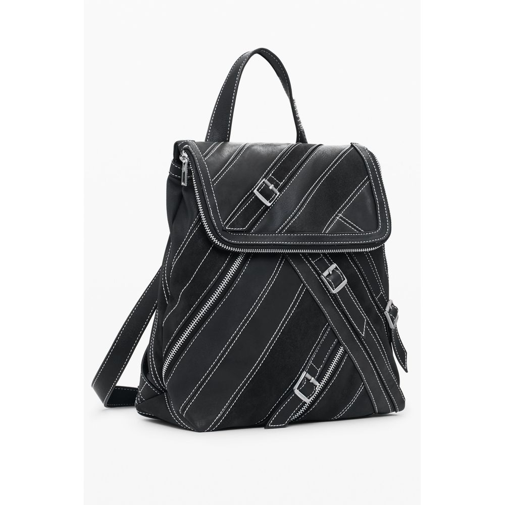 Desigual Black Polyurethane Women Backpack - ClickThatClicks 