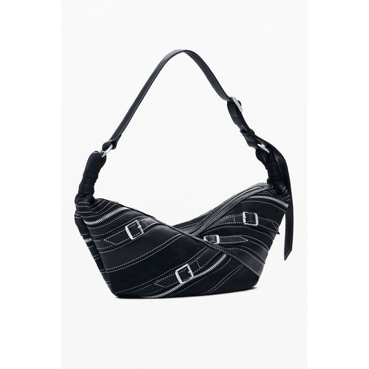 Desigual Nero Poliuretano Women Shoulder Bag - ClickThatClicks 