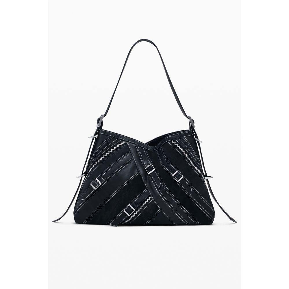 Desigual Nero Polyurethane Women Shoulder Bag - ClickThatClicks 