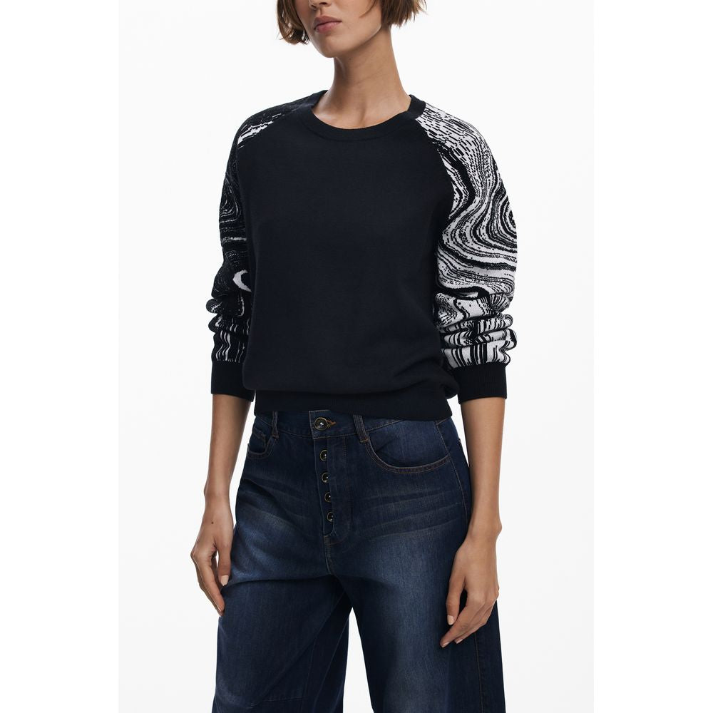 Desigual Black Polyester Women Sweater - ClickThatClicks 