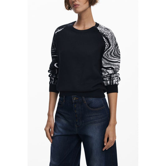 Desigual Black Polyester Women Sweater - ClickThatClicks 