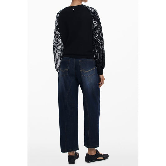 Desigual Black Polyester Women Sweater - ClickThatClicks 