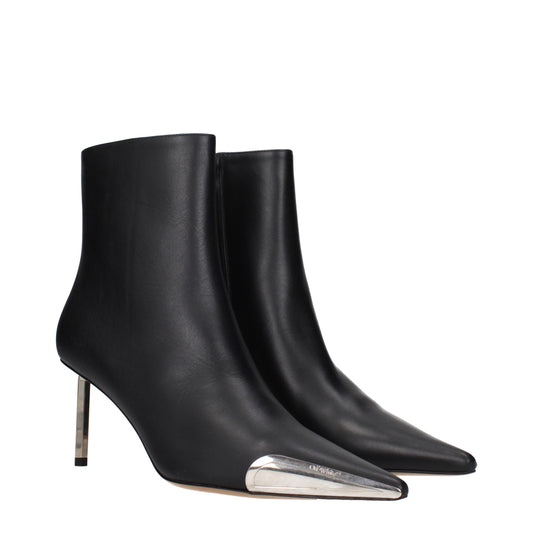 Off-White Black Leather Ankle Boots - ClickThatClicks 