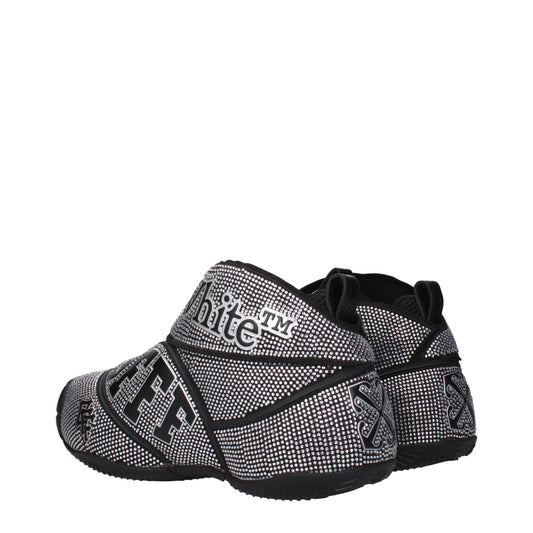 Off-White Black Cotton Sneakers - ClickThatClicks 