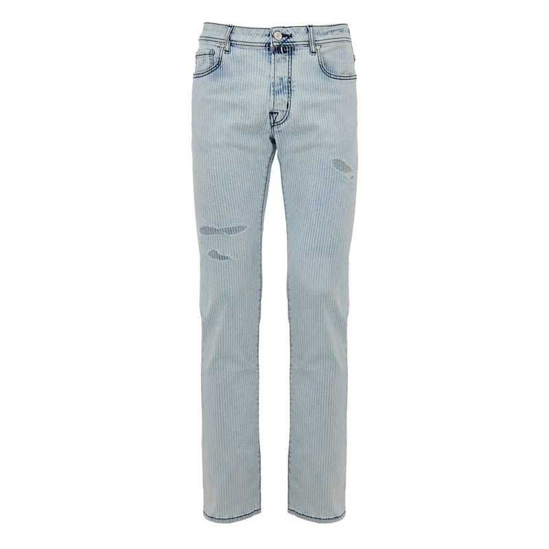 Jacob Cohen Blue Cotton Skinny Jeans