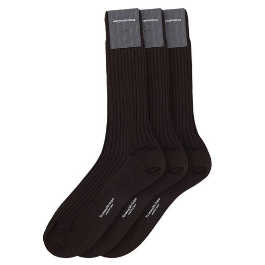ZEGNA Brown Wool Socks - ClickThatClicks 