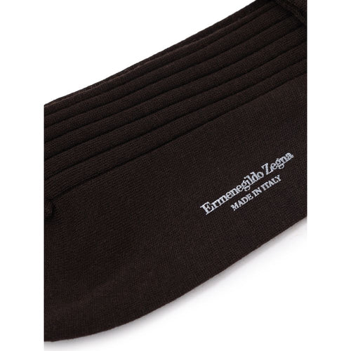 ZEGNA Brown Wool Socks - ClickThatClicks 