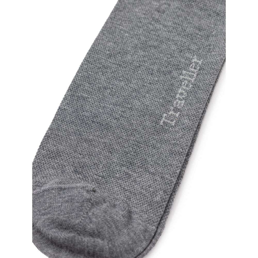 ZEGNA Gray Cotton Socks - ClickThatClicks 