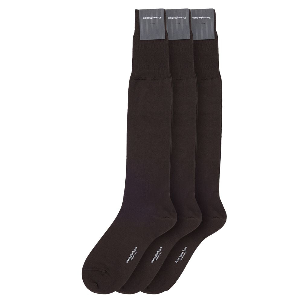 ZEGNA Brown Wool Socks - ClickThatClicks 