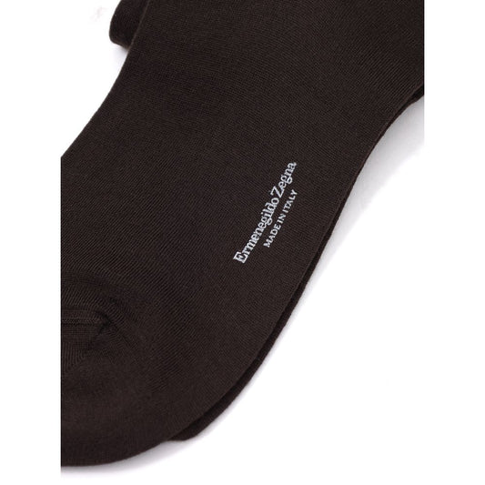 ZEGNA Brown Wool Socks - ClickThatClicks 