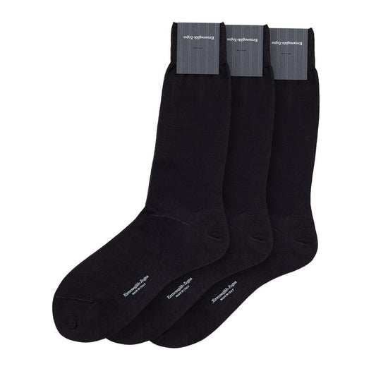 ZEGNA Gray Cotton Socks - ClickThatClicks 