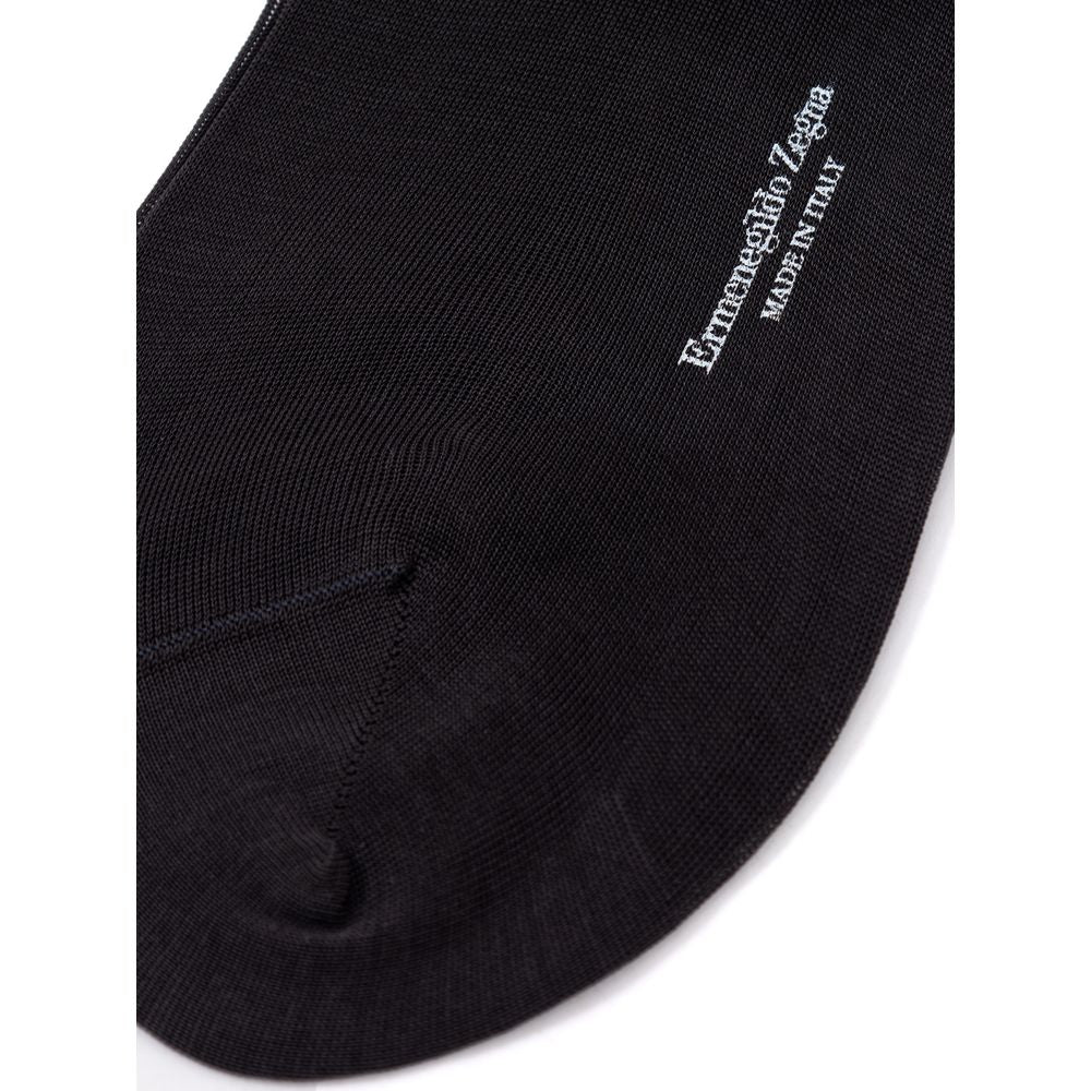 ZEGNA Gray Cotton Socks - ClickThatClicks 