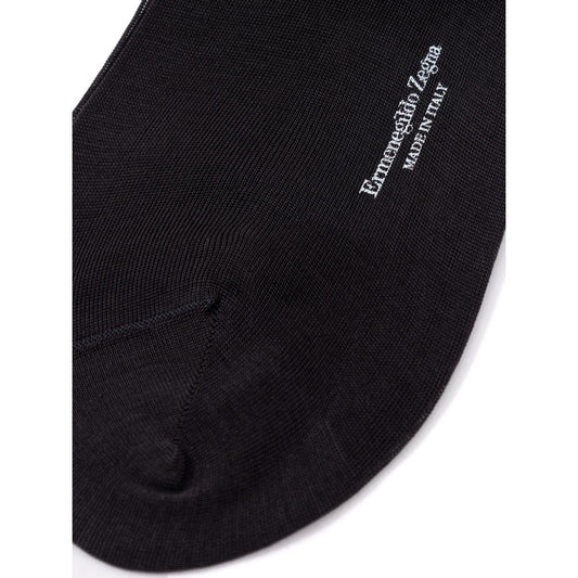 ZEGNA Gray Cotton Socks - ClickThatClicks 