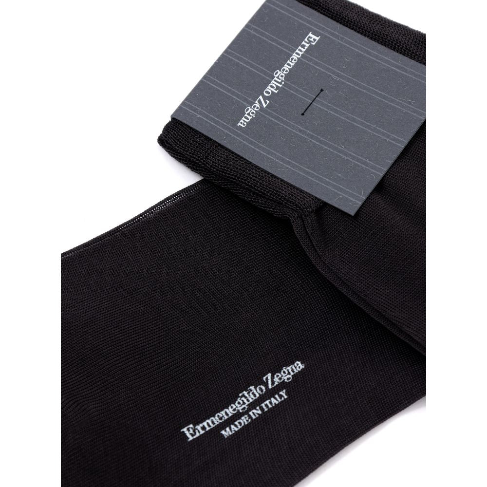 ZEGNA Gray Cotton Socks - ClickThatClicks 