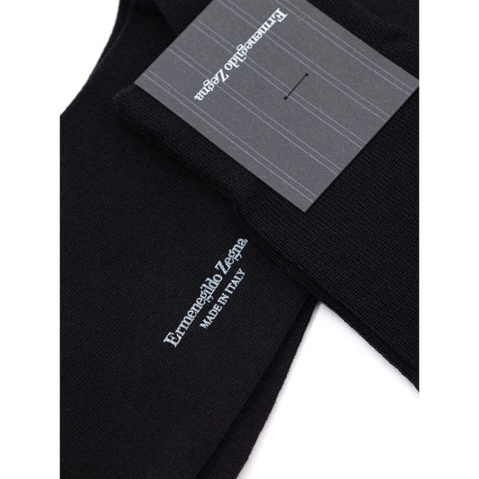 ZEGNA Black Wool Socks - ClickThatClicks 
