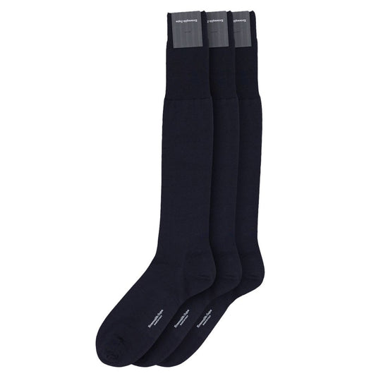 ZEGNA Navy Blue Wool Socks - ClickThatClicks 